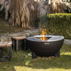 Edelstahl-Feuerstelle 'TRIA', Schwarz, 100 X 55 X 100 Cm -Madison Verkäufe 3920100753 Feuerstelle TRIA schwarz 1 110906