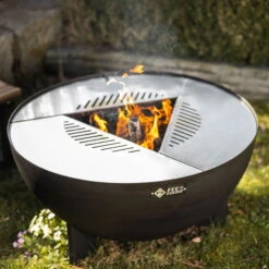 Edelstahl-Feuerstelle 'TRIA', Schwarz, 100 X 55 X 100 Cm -Madison Verkäufe 3920100753 Feuerstelle TRIA schwarz 3 110907