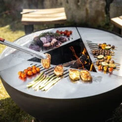 Edelstahl-Feuerstelle 'TRIA', Schwarz, 100 X 55 X 100 Cm -Madison Verkäufe 3920100753 Feuerstelle TRIA schwarz ca100x55x100cm 7 125241