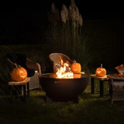 Edelstahl-Feuerstelle 'TRIA', Schwarz, 100 X 55 X 100 Cm -Madison Verkäufe 3920100753 Feuerstelle TRIA schwarz ca100x55x100cm 9 125239