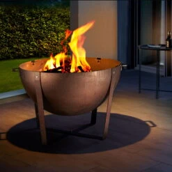 Feuerschale 'Dakota', Rostfarben, Ca. 60 X Ø 80 Cm -Madison Verkäufe 3920100762 Feuerstelle Dakota ca 80cm rund 2 1 118578