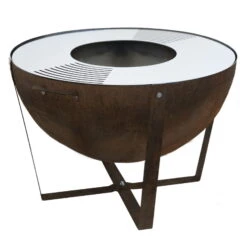 Feuerschale 'Dakota', Rostfarben, Ca. 60 X Ø 80 Cm -Madison Verkäufe 3920100762 Feuerstelle Dakota ca 80cm rund 2 118575