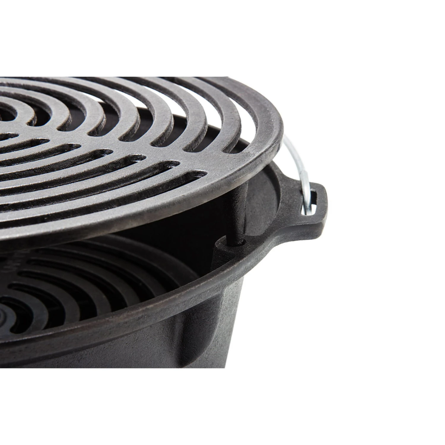 Feuergrill Petromax TG3, Schwarz, Gusseisen, Ca. Ø 45 X H 21 Cm 4 Feuergrill Petromax TG3, Schwarz, Gusseisen, Ca. Ø 45 X H 21 Cm – Bild 2