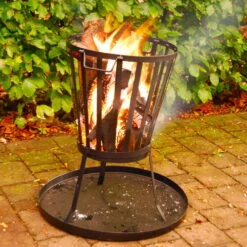 Bodenplatte Für Feuerkorb, Schwarz, Weichstahl, Ca. 50,3 X 50,3 X 3 Cm, 1,47 Kg -Madison Verkäufe 3920150145 Bodenplatte Feuerkorb 1 113471