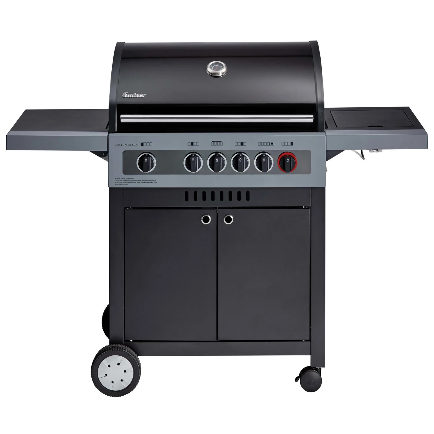Gasgrill Boston Black 4 IK Turbo In Schwarz, 144 X 61 X 115 Cm 4 Gasgrill Boston Black 4 IK Turbo In Schwarz, 144 X 61 X 115 Cm – Bild 2