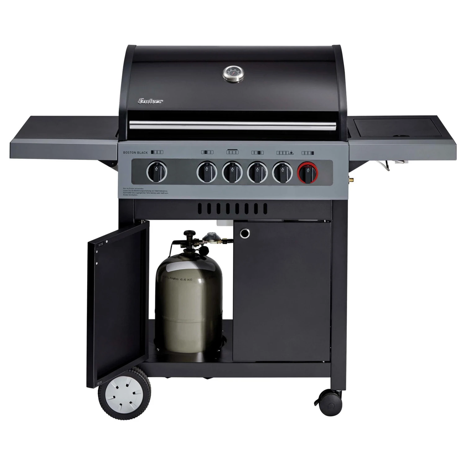 Gasgrill Boston Black 4 IK Turbo In Schwarz, 144 X 61 X 115 Cm 5 Gasgrill Boston Black 4 IK Turbo In Schwarz, 144 X 61 X 115 Cm – Bild 3