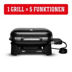 Weber Elektrogrill 'Lumin Compact', Schwarz, Ca. 27,9 X 58,6 Cm