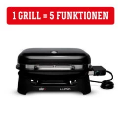 Weber Elektrogrill 'Lumin', Schwarz, Ca. 29,8 X 47,6 X 64,8 Cm
