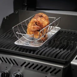 Napoleon Spare Rib-/Braten-Halter, Aus Edelstahl -Madison Verkäufe 3920501624 56019 chicken roast rack in use 41403