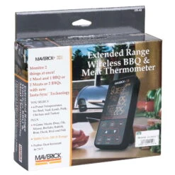 Funkthermometer Maverick XR-40, Zwei Temperaturfühler, Reichweite 160 M 8 Funkthermometer Maverick XR-40, Zwei Temperaturfühler, Reichweite 160 M -Madison Verkäufe 3920501805 Maverick Extended Range Wireless BBQ Meat Thermometer XR 401 67524