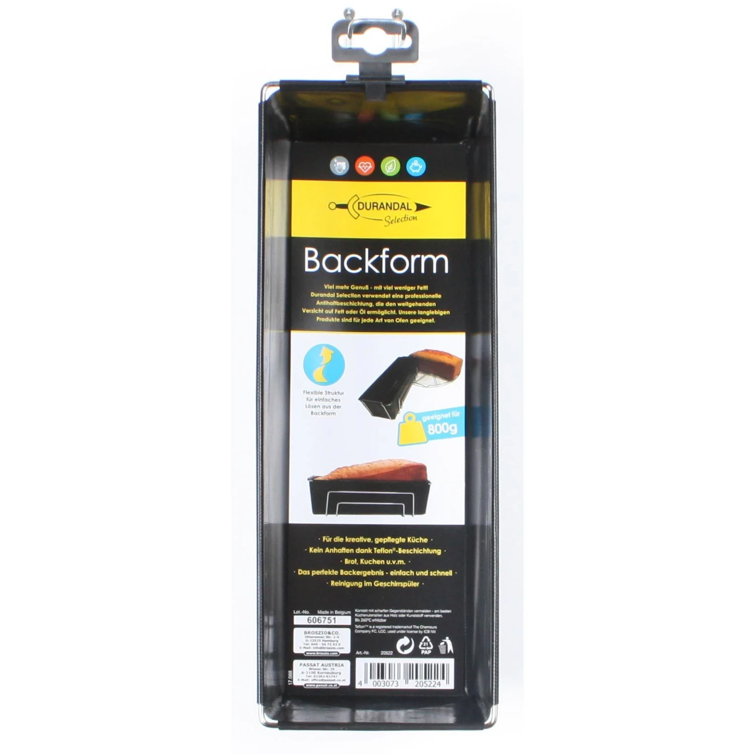 Backform Mit Antihaftbeschichtung, Inhalt 800 G, In Schwarz 3 Backform Mit Antihaftbeschichtung, Inhalt 800 G, In Schwarz