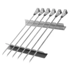 Spieße, 6er-Set, Grau/schwarz, Edelstahl, 0,7 X 37,5 Cm -Madison Verkäufe 3920502032 schaschlikspiess set 1 123289