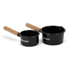 Petromax Stieltopf, Schwarz, Edelstahl/Holz, Ca. 1 Liter -Madison Verkäufe 3920502263 petromax emaille stieltopf 3 121452