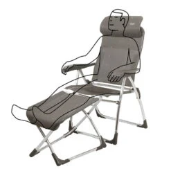 Crespo Hocker/Beinauflage Compact Klappbar, Silber/anthrazit -Madison Verkäufe 3930400909 Beinauflage Hocker 01 49025