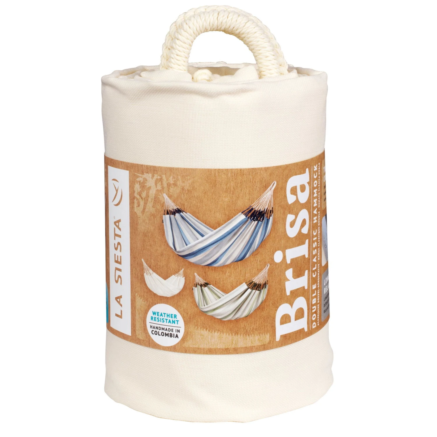 LA SIESTA Doppel-Hängematte Brisa, Vanilla, Outdoor Material, Bis 160 Kg, Wetterfest 4 LA SIESTA Doppel-Hängematte Brisa, Vanilla, Outdoor Material, Bis 160 Kg, Wetterfest – Bild 2