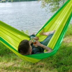 LA SIESTA Singe-Reisehängematte Colibri 3.0, Palm, Nylon, Bis 180 Kg, Reißfest, Leicht -Madison Verkäufe 3940200282 Single Reisehaengematte Colibri 3 0 palm Nylon Stoff 7 61223