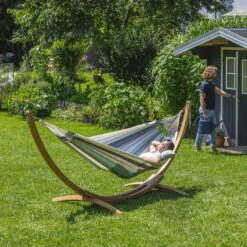 LA SIESTA Hängematte 'Modesta', Olive, L 300 X B 140 Cm -Madison Verkäufe 3940200331 Single Haengematte Modesta Olive Bio Baumwolle 4 106174