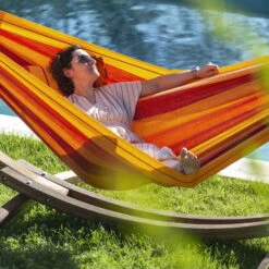 LA SIESTA Hängematte 'Modesta', Volcano -Madison Verkäufe 3940200332 Doppel Haengematte Modesta Volcano Bio Baumwolle 7 106096