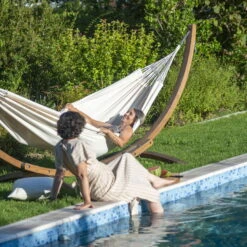 LA SIESTA Hängematte 'Modesta', Latte -Madison Verkäufe 3940200335 Doppel Haengematte Modesta Latte Bio Baumwolle 4 106106