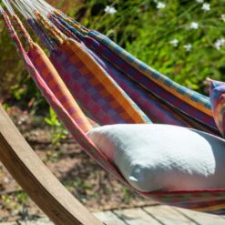 LA SIESTA Doppel-Hängematte 'Modesta', Flowers, 350 X 160 Cm -Madison Verkäufe 3940200339 Doppel Haengematte Flora Flowers Bio Baumwolle 3 106119