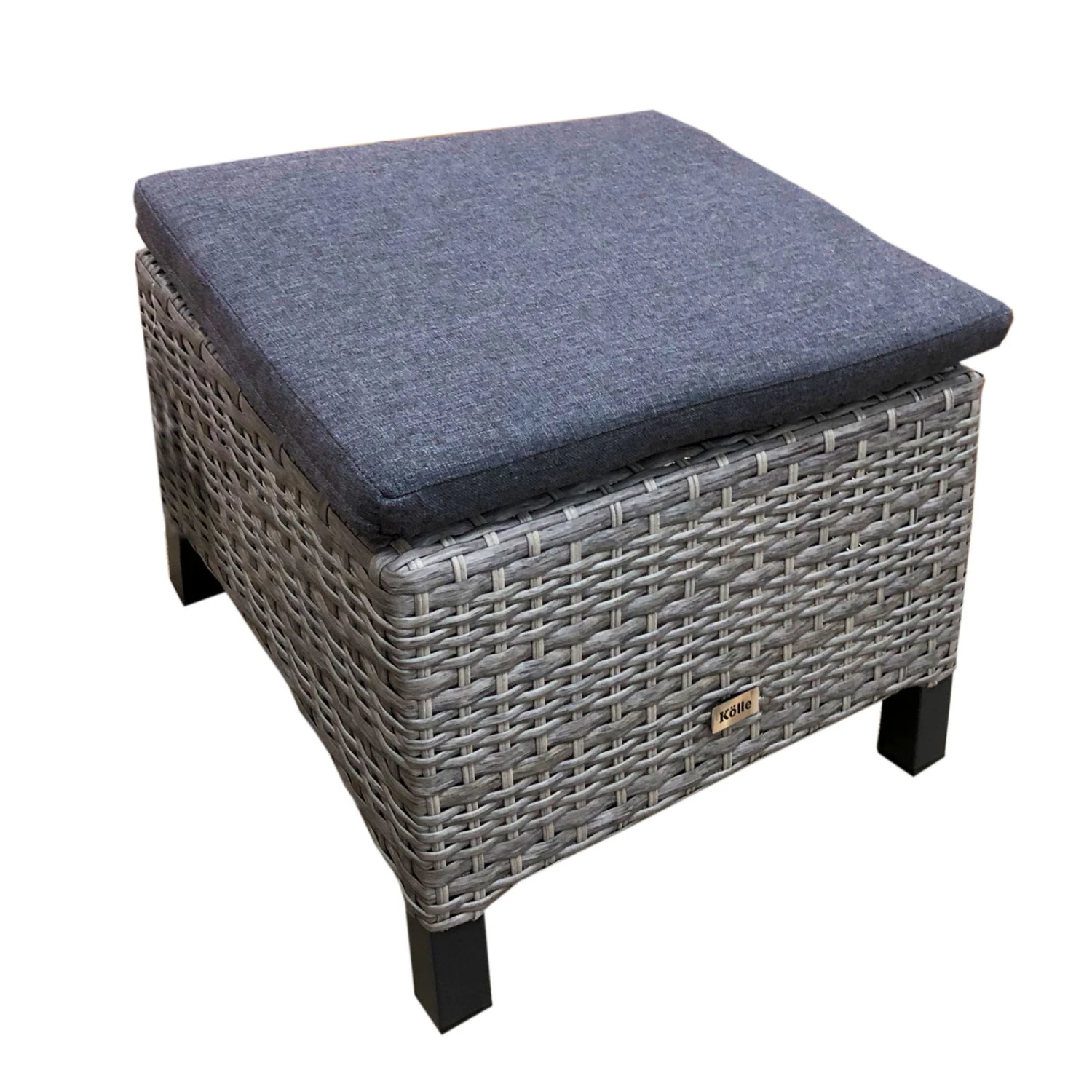 Hocker 'Bremen', Polyrattan, Hellgrau/braun, 42 X 50 X 54 Cm 3 Hocker 'Bremen', Polyrattan, Hellgrau/braun, 42 X 50 X 54 Cm