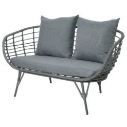 Loungegruppe 'Evora', 4-teilig, Grau 11 Loungegruppe 'Evora', 4-teilig, Grau -Madison Verkäufe 3950101015 Alu Geflechtgruppe Evora 4tlg grau inkl Kissen 3 99291