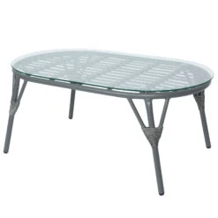 Loungegruppe 'Evora', 4-teilig, Grau 13 Loungegruppe 'Evora', 4-teilig, Grau -Madison Verkäufe 3950101015 Alu Geflechtgruppe Evora 4tlg grau inkl Kissen 4 99293