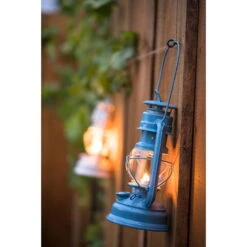 Feuerhand Sturmlaterne 'Baby Special 267', Blau, 26,5 X 13,5 X 15 Cm -Madison Verkäufe 3990100187 feuerhand sturmlaterne 3 121562