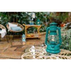 Feuerhand Sturmlaterne 'Baby Special 276', Teal Blue, 26,5 X 13,5 X 15 Cm -Madison Verkäufe 3990100202 feuerhand sturmlaterne 1 1 121858