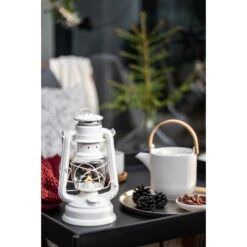 Feuerhand Sturmlaterne 'Baby Special 276', Reinweiß, 26,5 X 13,5 X 15 Cm -Madison Verkäufe 3990100203 feuerhand sturmlaterne 2 121860