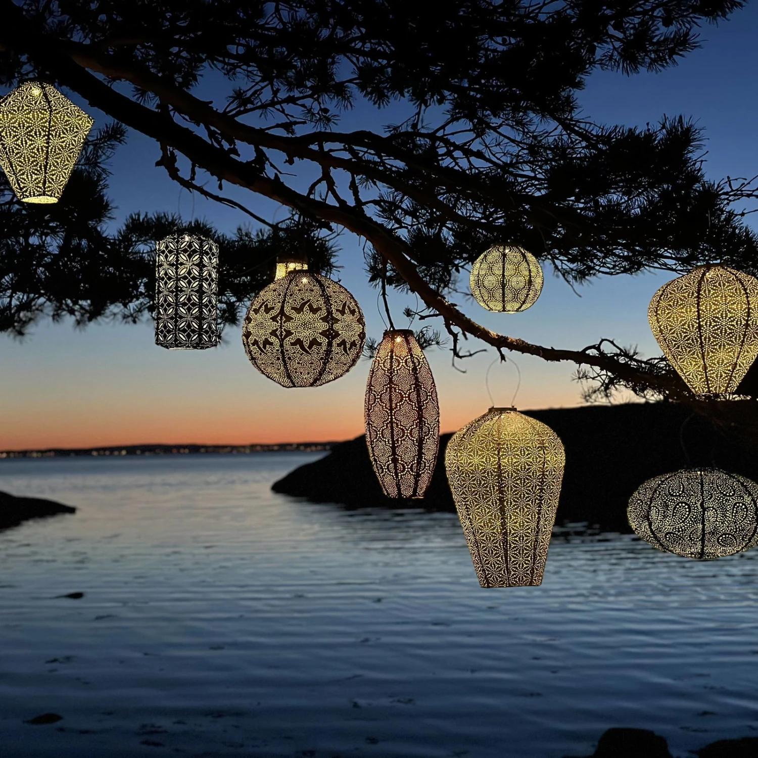 Solarlaterne 'Diamond 28', Gold, Ø 28 X 28 Cm 7 Solarlaterne 'Diamond 28', Gold, Ø 28 X 28 Cm – Bild 5