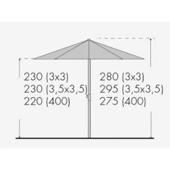 Doppler Sonnenschirm 'Alu-Expert Teleskop', Teleskop-Automatik, 350 X 350 Cm -Madison Verkäufe Alu Expert Teleskop 350x350 Abmessung 67400 1