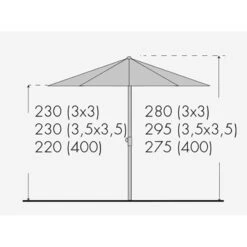 Doppler Sonnenschirm 'Alu-Expert Teleskop', Teleskop-Automatik, 300 X 300 Cm -Madison Verkäufe Alu Expert Teleskop 3x3 Abmessung 67399 1