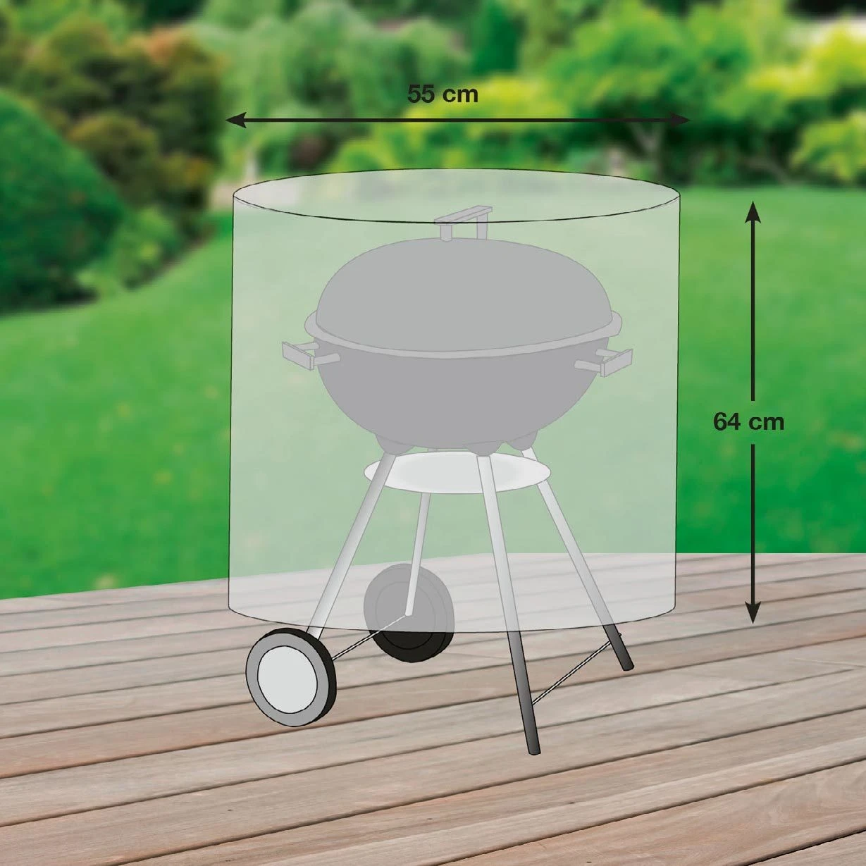 Kölle Kugelgrill-Schutzhülle Für Weber Bar-B-Kettle, 64 X 55 Cm 4 Kölle Kugelgrill-Schutzhülle Für Weber Bar-B-Kettle, 64 X 55 Cm – Bild 2