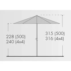 Doppler Sonnenschirm 'Telestar', Ohne Volant, Ø 500 Cm -Madison Verkäufe Sonnenschirm Telestar 500 abmessung 67468