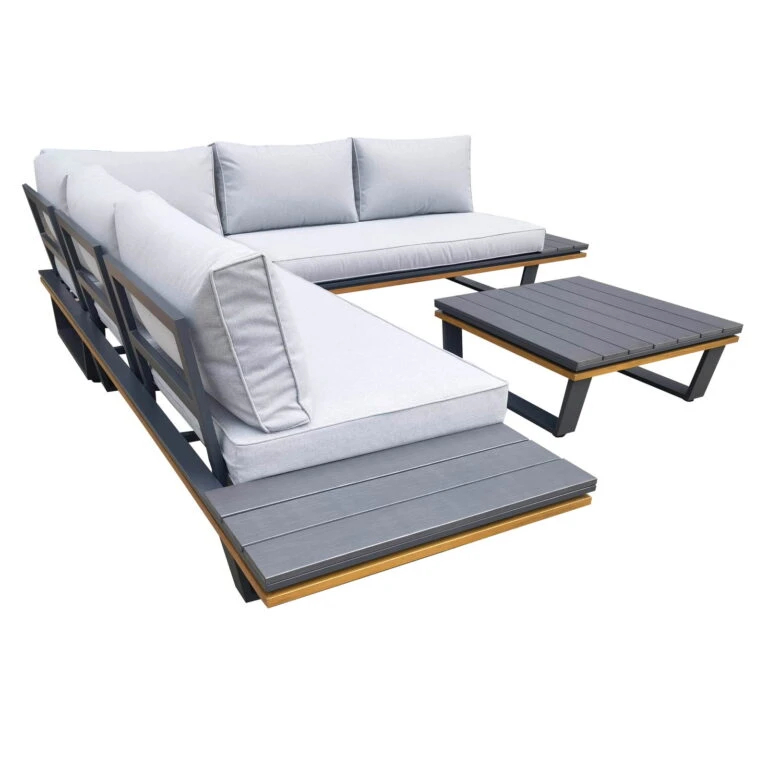 Madison Verkäufe -Madison Verkäufe 3910302722 Alu Eckloungegruppe Cahors 4tlg anthrazit Holzoptik inkl Kissen grau 2 121754 768x768 1